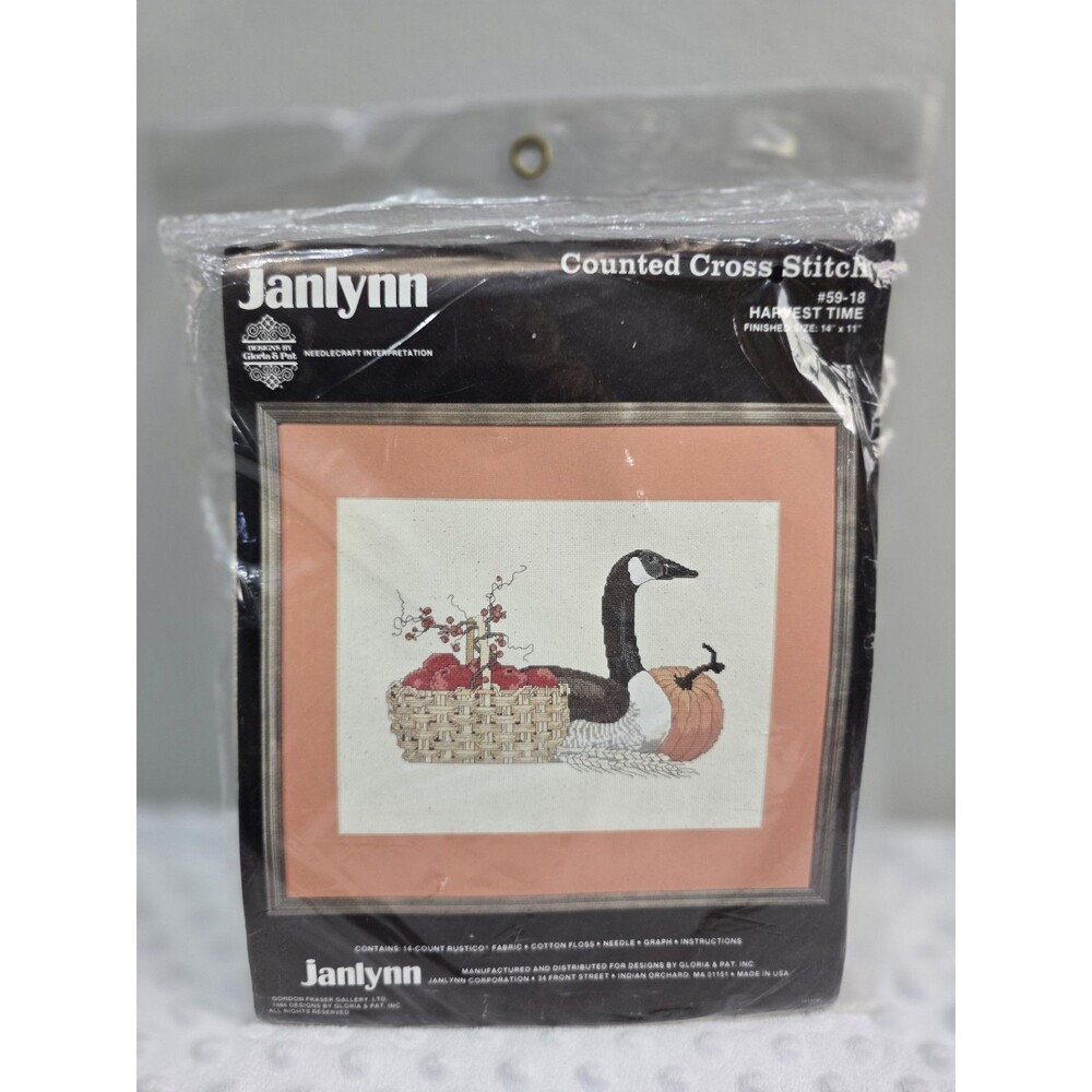 Janlynn Counted Cross Stitch Kit #59-18 Harvest Time New Thanksgiving Halloween